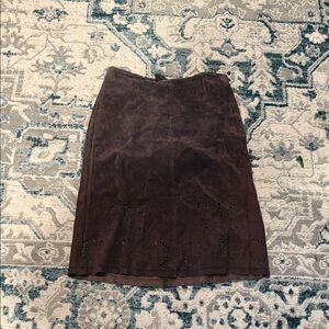 Elegant Purple Suede Skirt